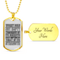 Does Not Empty Tomorrow Necklace Stainless Steel or 18k Gold Dog Tag 24" Chain-Express Your Love Gifts