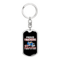 Doesn'T Get Easier Swivel Trucker Keychain Dog Tag Stainless Steel or 18k Gold-Express Your Love Gifts