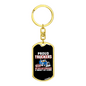 Doesn'T Get Easier Swivel Trucker Keychain Dog Tag Stainless Steel or 18k Gold-Express Your Love Gifts