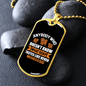 Dog and Soap White Necklace Stainless Steel or 18k Gold Dog Tag 24" Chain-Express Your Love Gifts