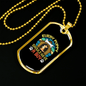 Dog Baby Blue Necklace Stainless Steel or 18k Gold Dog Tag 24" Chain-Express Your Love Gifts