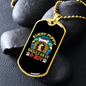 Dog Baby Blue Necklace Stainless Steel or 18k Gold Dog Tag 24" Chain-Express Your Love Gifts