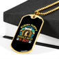 Dog Baby Blue Necklace Stainless Steel or 18k Gold Dog Tag 24" Chain-Express Your Love Gifts
