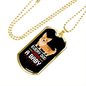 Dog Baby Necklace Stainless Steel or 18k Gold Dog Tag 24" Chain-Express Your Love Gifts