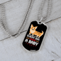 Dog Baby Necklace Stainless Steel or 18k Gold Dog Tag 24" Chain-Express Your Love Gifts