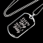 Dog Baby White Necklace Stainless Steel or 18k Gold Dog Tag 24" Chain-Express Your Love Gifts
