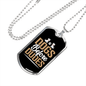 Dog Before Dudes Brown Necklace Stainless Steel or 18k Gold Dog Tag 24" Chain-Express Your Love Gifts