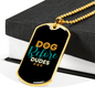 Dog Before Dudes Necklace Stainless Steel or 18k Gold Dog Tag 24" Chain-Express Your Love Gifts