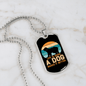 Dog Better Necklace Stainless Steel or 18k Gold Dog Tag 24" Chain-Express Your Love Gifts