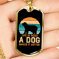 Dog Better Necklace Stainless Steel or 18k Gold Dog Tag 24" Chain-Express Your Love Gifts