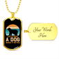 Dog Better Necklace Stainless Steel or 18k Gold Dog Tag 24" Chain-Express Your Love Gifts