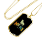 Dog Dad Necklace Stainless Steel or 18k Gold Dog Tag 24" Chain-Express Your Love Gifts