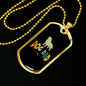 Dog Dad Necklace Stainless Steel or 18k Gold Dog Tag 24" Chain-Express Your Love Gifts