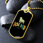 Dog Dad Necklace Stainless Steel or 18k Gold Dog Tag 24" Chain-Express Your Love Gifts
