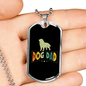 Dog Dad Necklace Stainless Steel or 18k Gold Dog Tag 24" Chain-Express Your Love Gifts