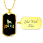 Dog Dad Necklace Stainless Steel or 18k Gold Dog Tag 24" Chain-Express Your Love Gifts