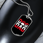 Dog Dad Red Paw Necklace Stainless Steel or 18k Gold Dog Tag 24" Chain-Express Your Love Gifts