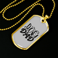 Dog Dad TranspArent Necklace Stainless Steel or 18k Gold Dog Tag 24" Chain-Express Your Love Gifts