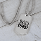 Dog Dad TranspArent Necklace Stainless Steel or 18k Gold Dog Tag 24" Chain-Express Your Love Gifts