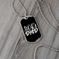 Dog Dad White Necklace Stainless Steel or 18k Gold Dog Tag 24" Chain-Express Your Love Gifts