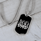 Dog Dad White Necklace Stainless Steel or 18k Gold Dog Tag 24" Chain-Express Your Love Gifts