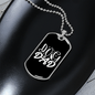 Dog Dad White Necklace Stainless Steel or 18k Gold Dog Tag 24" Chain-Express Your Love Gifts