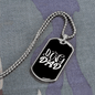 Dog Dad White Necklace Stainless Steel or 18k Gold Dog Tag 24" Chain-Express Your Love Gifts