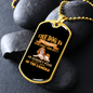 Dog Doesn't Pose Necklace Stainless Steel or 18k Gold Dog Tag 24" Chain-Express Your Love Gifts