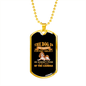 Dog Doesn't Pose Necklace Stainless Steel or 18k Gold Dog Tag 24" Chain-Express Your Love Gifts