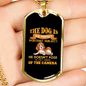 Dog Doesn't Pose Necklace Stainless Steel or 18k Gold Dog Tag 24" Chain-Express Your Love Gifts