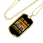 Dog Doesn't Pose Yellow Necklace Stainless Steel or 18k Gold Dog Tag 24" Chain-Express Your Love Gifts