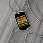 Dog Doesn't Pose Yellow Necklace Stainless Steel or 18k Gold Dog Tag 24" Chain-Express Your Love Gifts