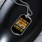 Dog Doesn't Pose Yellow Necklace Stainless Steel or 18k Gold Dog Tag 24" Chain-Express Your Love Gifts