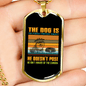 Dog Doesn't Pose Yellow Necklace Stainless Steel or 18k Gold Dog Tag 24" Chain-Express Your Love Gifts
