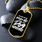 Dog Everyday Necklace Stainless Steel or 18k Gold Dog Tag 24" Chain-Express Your Love Gifts