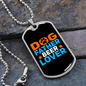 Dog Father Beer Lover Blue Necklace Stainless Steel or 18k Gold Dog Tag 24" Chain-Express Your Love Gifts