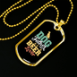 Dog Father Beer Lover Necklace Stainless Steel or 18k Gold Dog Tag 24" Chain-Express Your Love Gifts