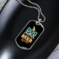 Dog Father Beer Lover Necklace Stainless Steel or 18k Gold Dog Tag 24" Chain-Express Your Love Gifts