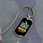 Dog Father Beer Lover Necklace Stainless Steel or 18k Gold Dog Tag 24" Chain-Express Your Love Gifts