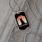 Dog Father Orange Necklace Stainless Steel or 18k Gold Dog Tag 24" Chain-Express Your Love Gifts