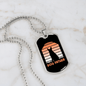 Dog Father Orange Necklace Stainless Steel or 18k Gold Dog Tag 24" Chain-Express Your Love Gifts