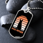 Dog Father Orange Necklace Stainless Steel or 18k Gold Dog Tag 24" Chain-Express Your Love Gifts
