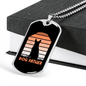 Dog Father Orange Necklace Stainless Steel or 18k Gold Dog Tag 24" Chain-Express Your Love Gifts
