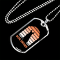 Dog Father Orange Necklace Stainless Steel or 18k Gold Dog Tag 24" Chain-Express Your Love Gifts
