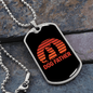 Dog Father Red Necklace Stainless Steel or 18k Gold Dog Tag 24" Chain-Express Your Love Gifts