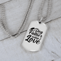 Dog Father Wine Love Necklace Stainless Steel or 18k Gold Dog Tag 24" Chain-Express Your Love Gifts