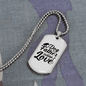 Dog Father Wine Love Necklace Stainless Steel or 18k Gold Dog Tag 24" Chain-Express Your Love Gifts