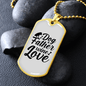 Dog Father Wine Love Necklace Stainless Steel or 18k Gold Dog Tag 24" Chain-Express Your Love Gifts