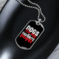 Dog Favorite People Red Necklace Stainless Steel or 18k Gold Dog Tag 24" Chain-Express Your Love Gifts