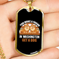 Dog Friend in Washington Brown Necklace Stainless Steel or 18k Gold Dog Tag 24" Chain-Express Your Love Gifts